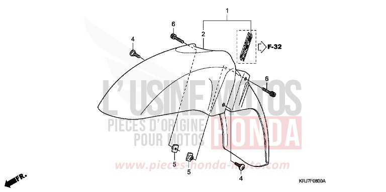 AILE AVANT de S-wing ABS PEARL COOL WHITE (NHA16) 2011
